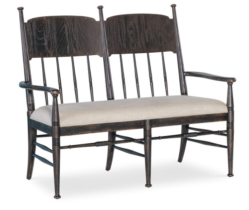 Hooker Furniture Americana Dining Dark Wood Bench