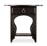 Hooker Furniture Americana One-Drawer Oval Nightstand in Black