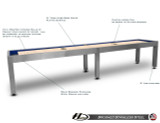 Brushed Stainless Steel Shuffleboard | Made in the USA