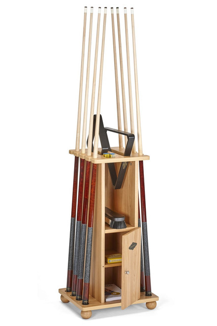 Heritage Floor Cue Rack in Hickory Natural Finish (+$500)
