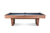 In this clean side profile, the Preakness Slate Pool Table reveals its true form—sleek rails, softened corners, and a commanding pedestal base that feels both classic and fresh. Like the race it's named for, there's strength in its stride and grace in every line. This white background image captures the table’s heirloom-quality frame and confident style, sold only at Sawyer Twain for those chasing something beyond the ordinary.