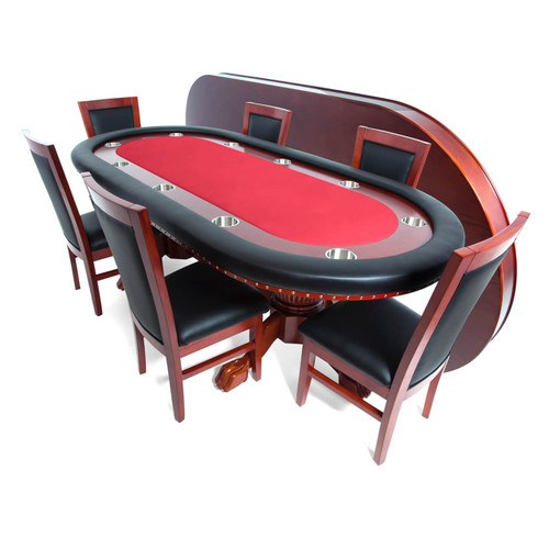 The Rockwell Premium Poker Table in Mahogany | Dining Top Option | Sawyer Twain USA
