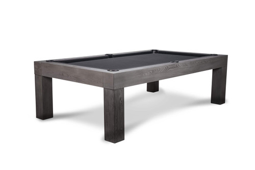 The Alta Slate Pool Table by American Heritage Billiards is shown in a ¾ hero view, exclusive to Sawyer Twain. Its Parsons-style silhouette, clean ash wood frame, and modern lines deliver a minimalist yet substantial presence—perfect for contemporary interiors.