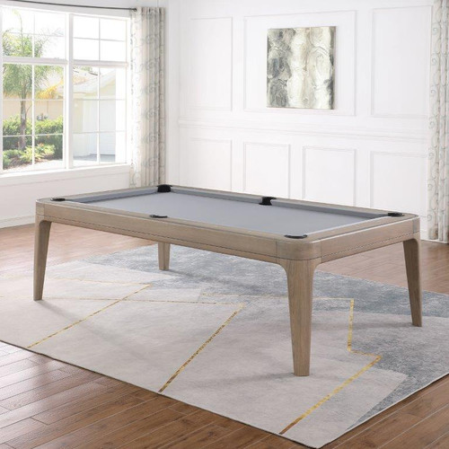 Genoa shuffleboard table with optional buffet top installed, converted into a full-length serving surface