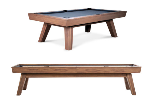 George Pool Table & Shuffleboard Combo in Gray Walnut