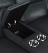 Hooker Furniture Nelson Zero Gravity Power Console Loveseat with Power Headrests and Lumbar