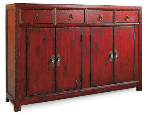 Hooker Furniture 58'' Red Asian Cabinet