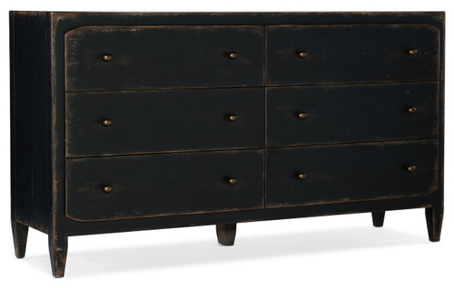 Hooker Furniture Ciao Bella Six-Drawer Dresser- Black
