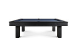 Side view of the Zurich Pool Table by Doc & Holliday, highlighting its clean, angular lines and modern maple accents, made in the USA with unmatched craftsmanship.